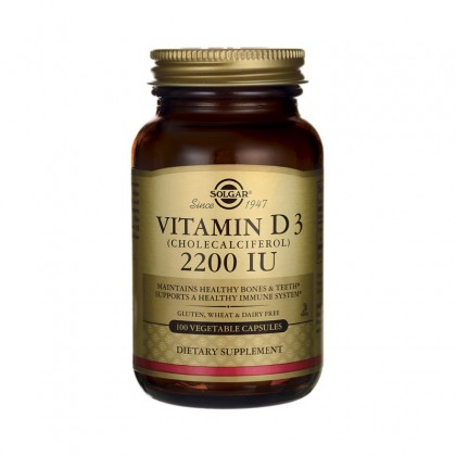 SOLGAR Vitamin D-3 2200 100 Κάψουλες